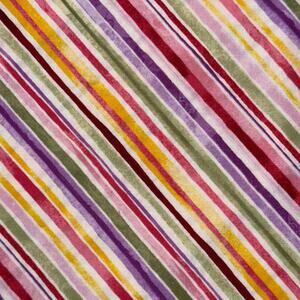 Watercolor Diagonal Stipes by Hi Fashion Fabric - 1 Yard - Pink Purple Yellow